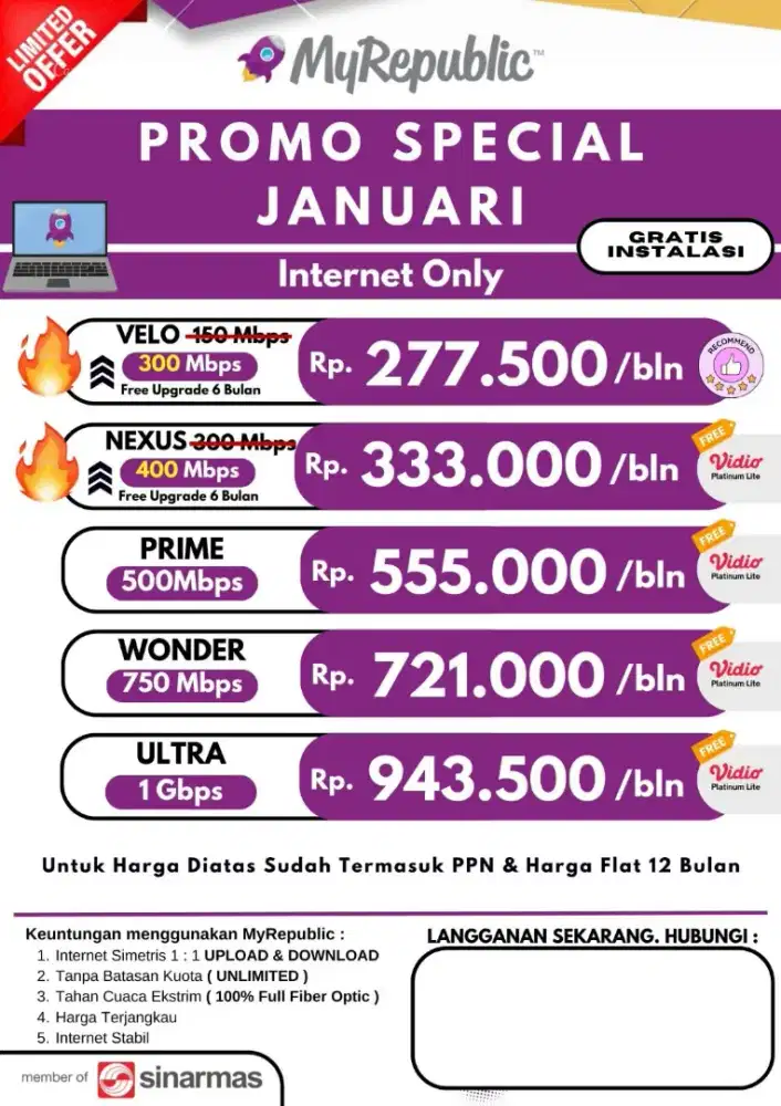 Pasang wifi gratis