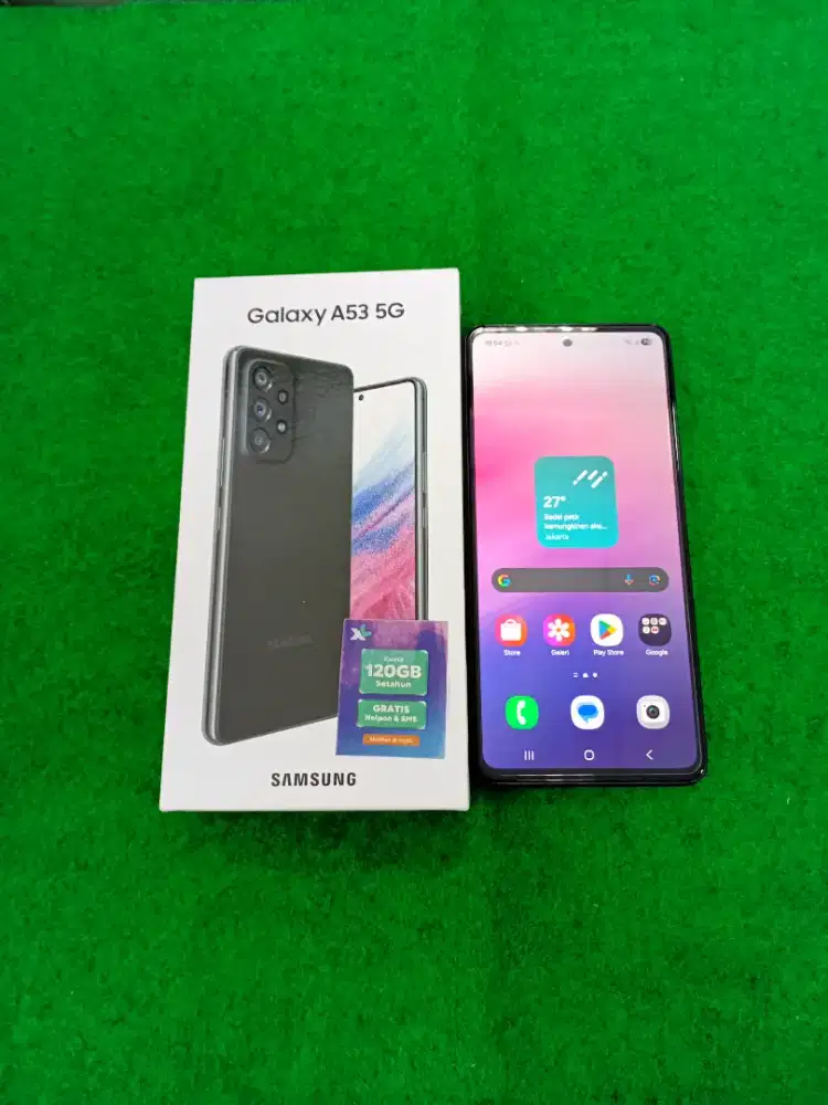 samsung A53 5G ram 8/256gb lengkap mulus