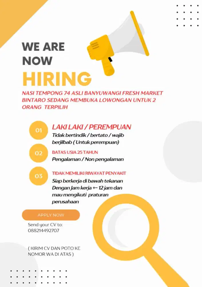 INFO LOKER DI FRESH MARKET EMERALD BINTARO