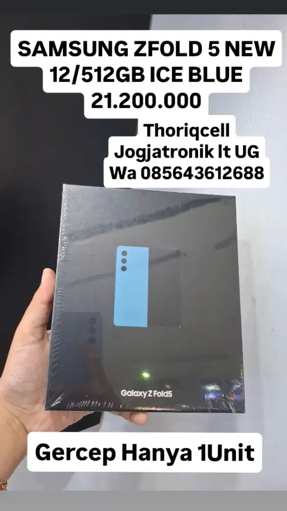 SAMSUNG ZFOLD 5 12/512GB WARNA ICE BLUE NEW