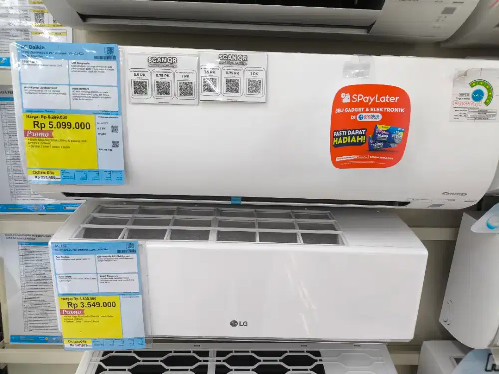 Cicilan AC DAIKIN 1 PK & GRATIS PEMASANGAN