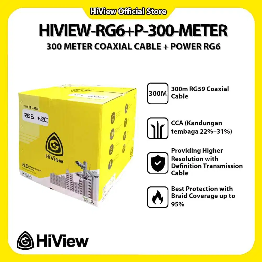 HIVIEW-RG6+P Coaxial cable + Power RG6 / permeter