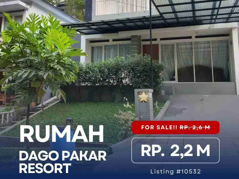 JUAL RUMAH/ Villa FULL FURNISH RESORT DAGO PAKAR CLUSTER FOREST HILL