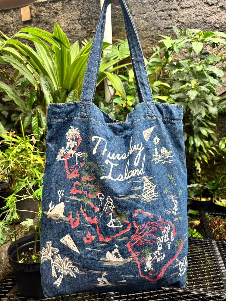 Totebag Denim | Tote Bag Unisex Denim | Tote Thursday Island