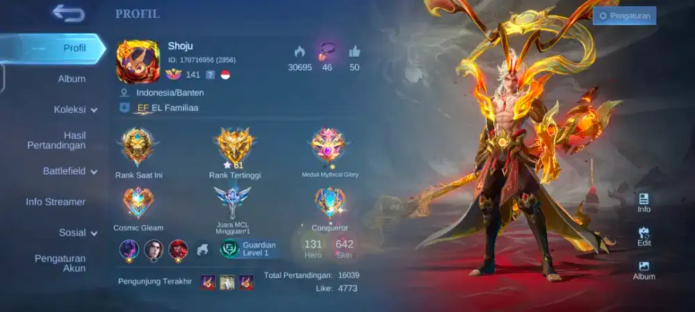 Akun Mobile Legens sejak 2018