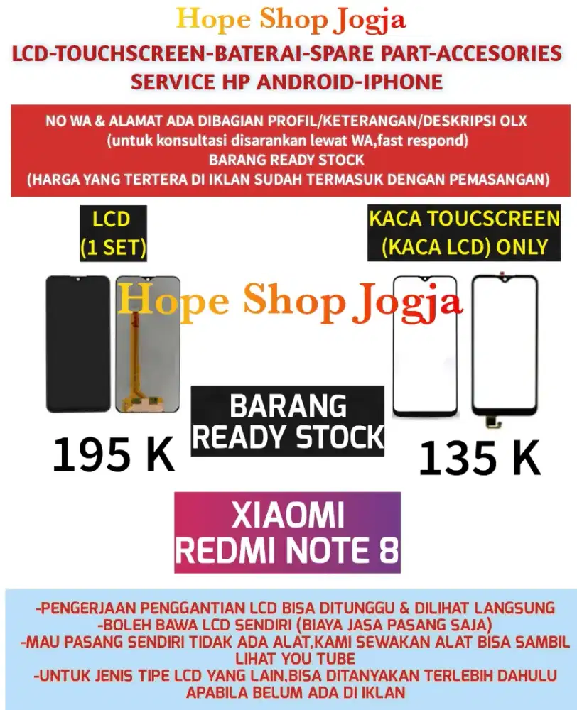 Touchscreen-Baterai-Lcd Xiaomi Redmi Note 8