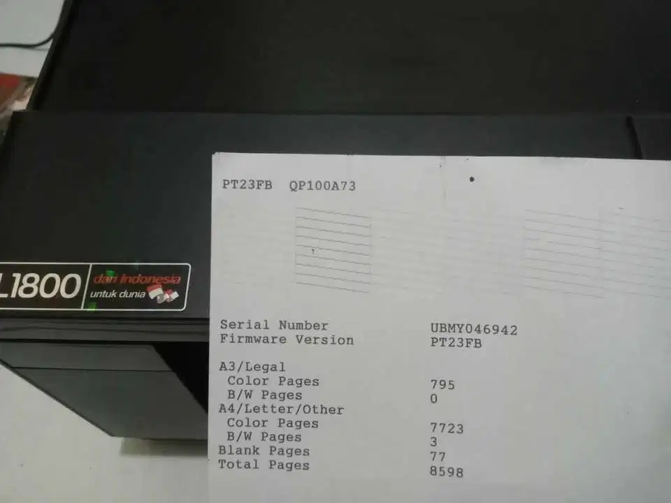 Printer epson L1800 A3 mulus Normal