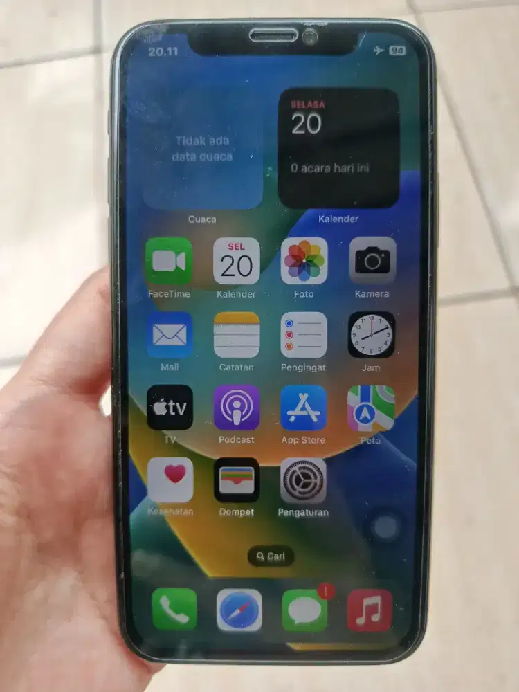 Iphone X 64GB Wifi Only Face ID Icloud Aman True Tone OFF HP+Kbl Data