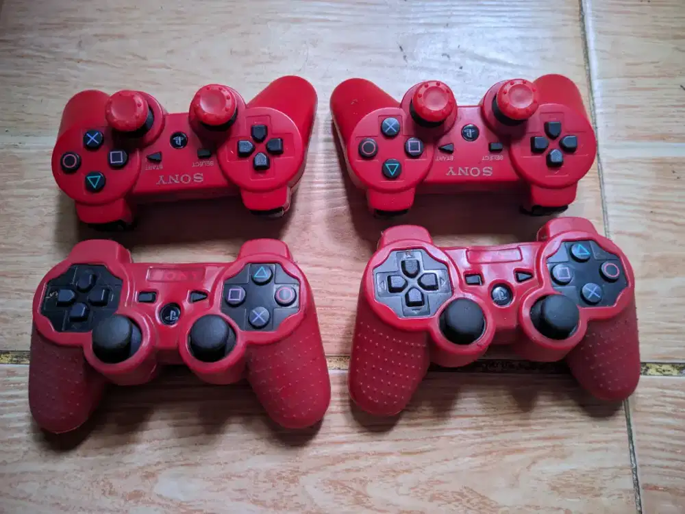 4 STIK DUAL SHOCK 3 PS3 SONY CONTROLLER ORI (HITAM & MERAH)