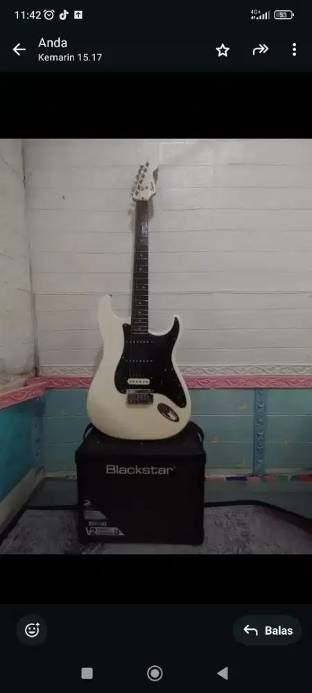 Gitar elektrik squier Stratocaster contemporary plus ampli blackstar