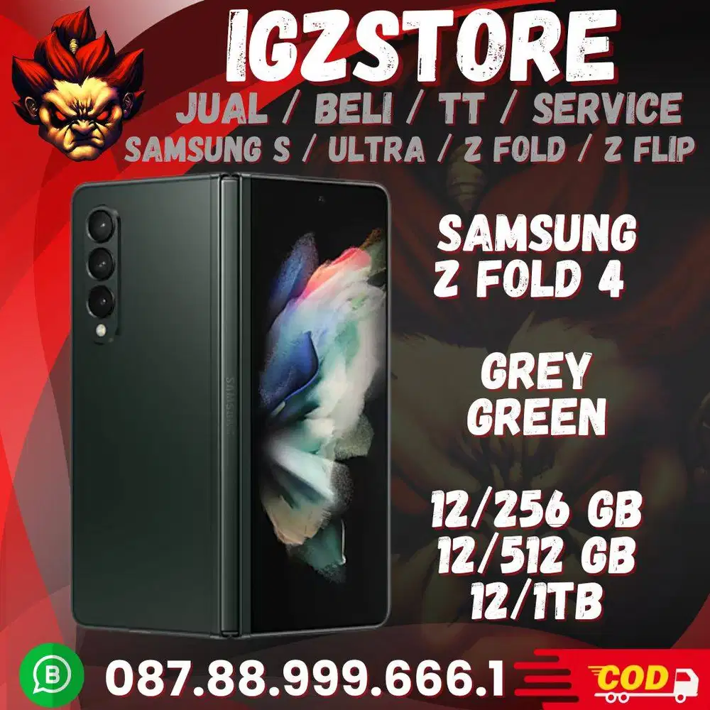 Samsung Z FOLD 4 256/512gb Mulus FULLSET No Minus Siap Pakai