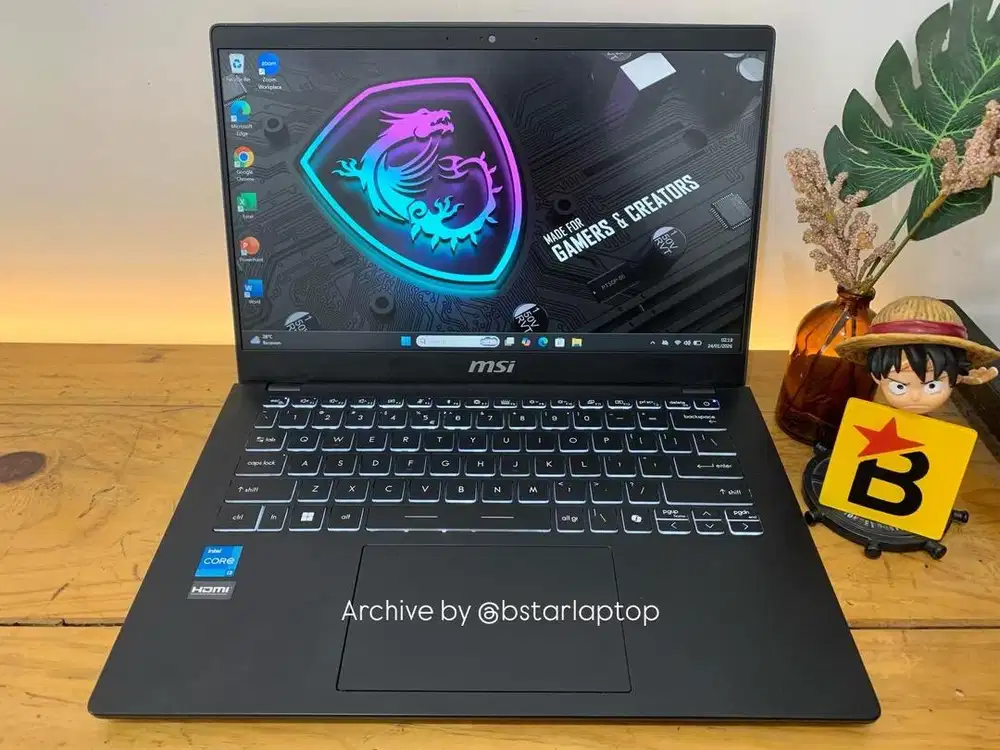 Laptop MSI Modern 14 Core i3 gen12 RAM 8 Mulus Garansi Resmi On
