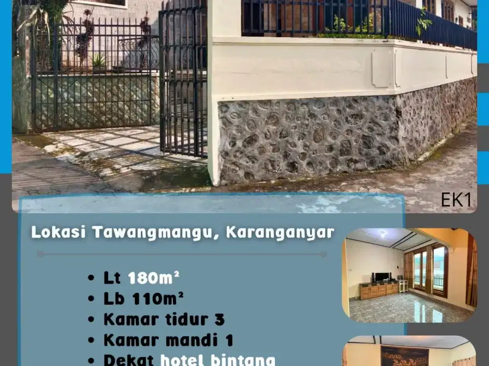 Dijual Rumah Lokasi Tawangmangu, Karanganyar