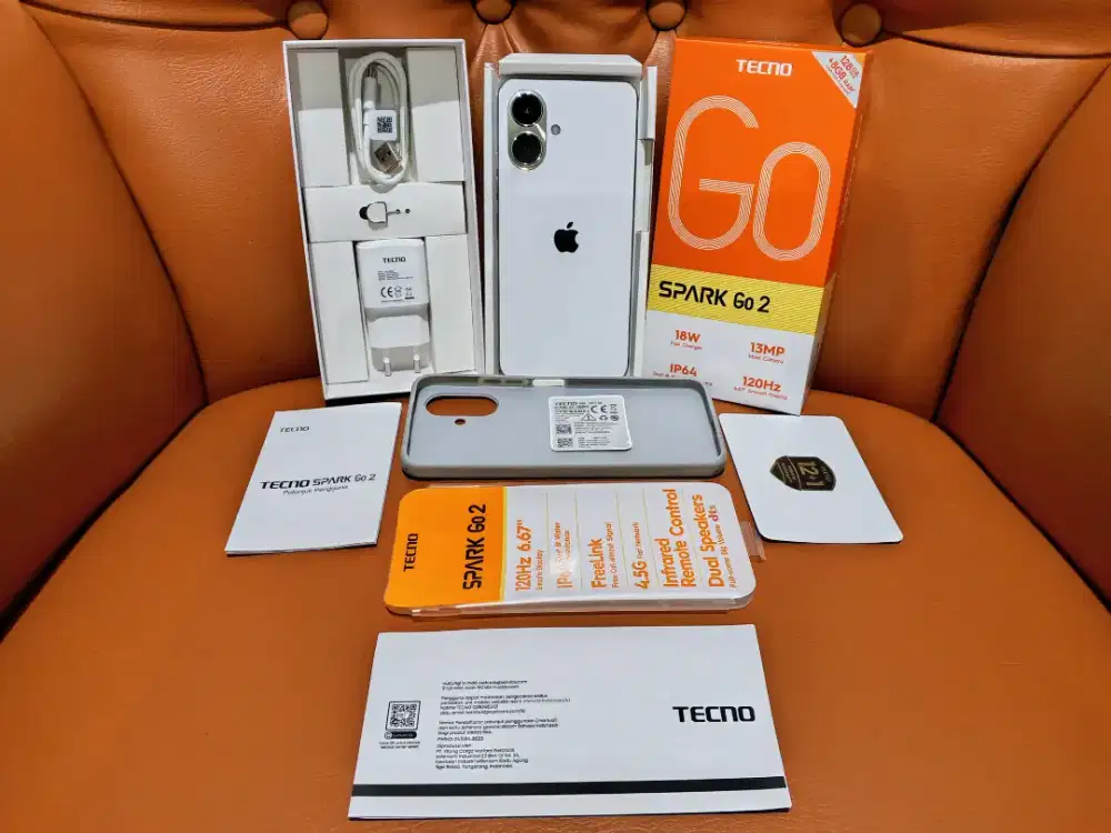 Tecno spark go 2 4+4 (8) / 128 Fullset jual tuker tambah