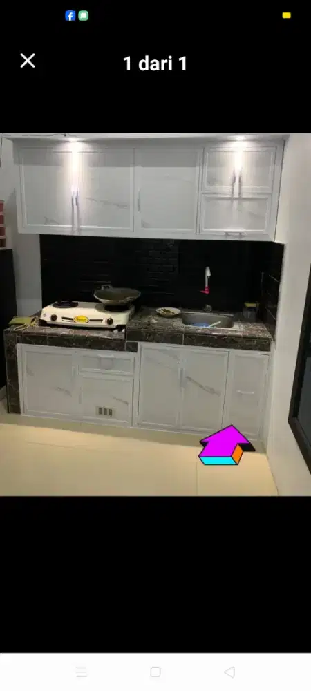 Kitchenset almunium acp ,anti rayap tahan air / pmg