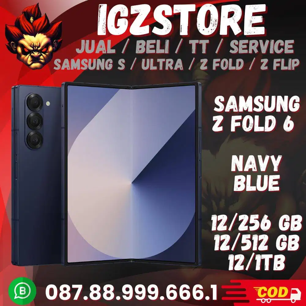 Samsung Z FOLD 6 12 256/512gb/1tb Silver SEIN Fullset Super Mulus No M