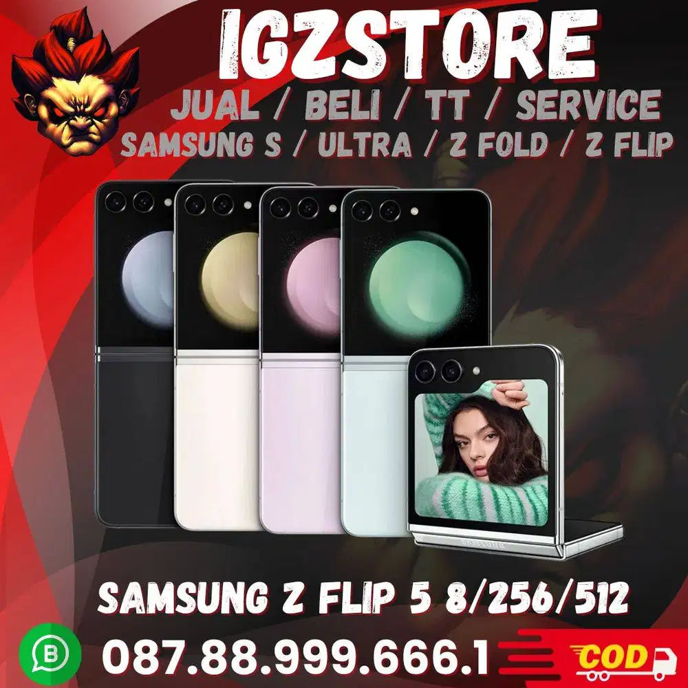 Mulai 5jt-an ! Samsung Z FLIP 5 SEIN FULLSET NO MINUS Siap Pakai