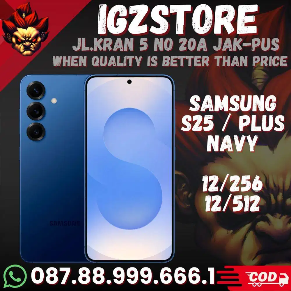 Samsung S25 Plus Navy 12/256  Resmi SEIN grs ON Fullset LIKE NEW