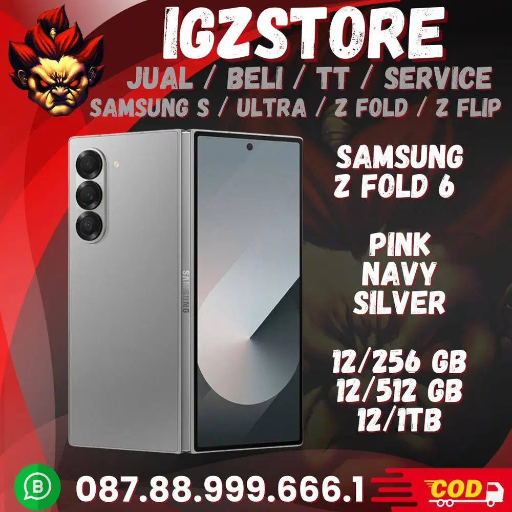 Samsung Z Fold 6 12/256/512gb Silver FULLSET Mulus No Minus