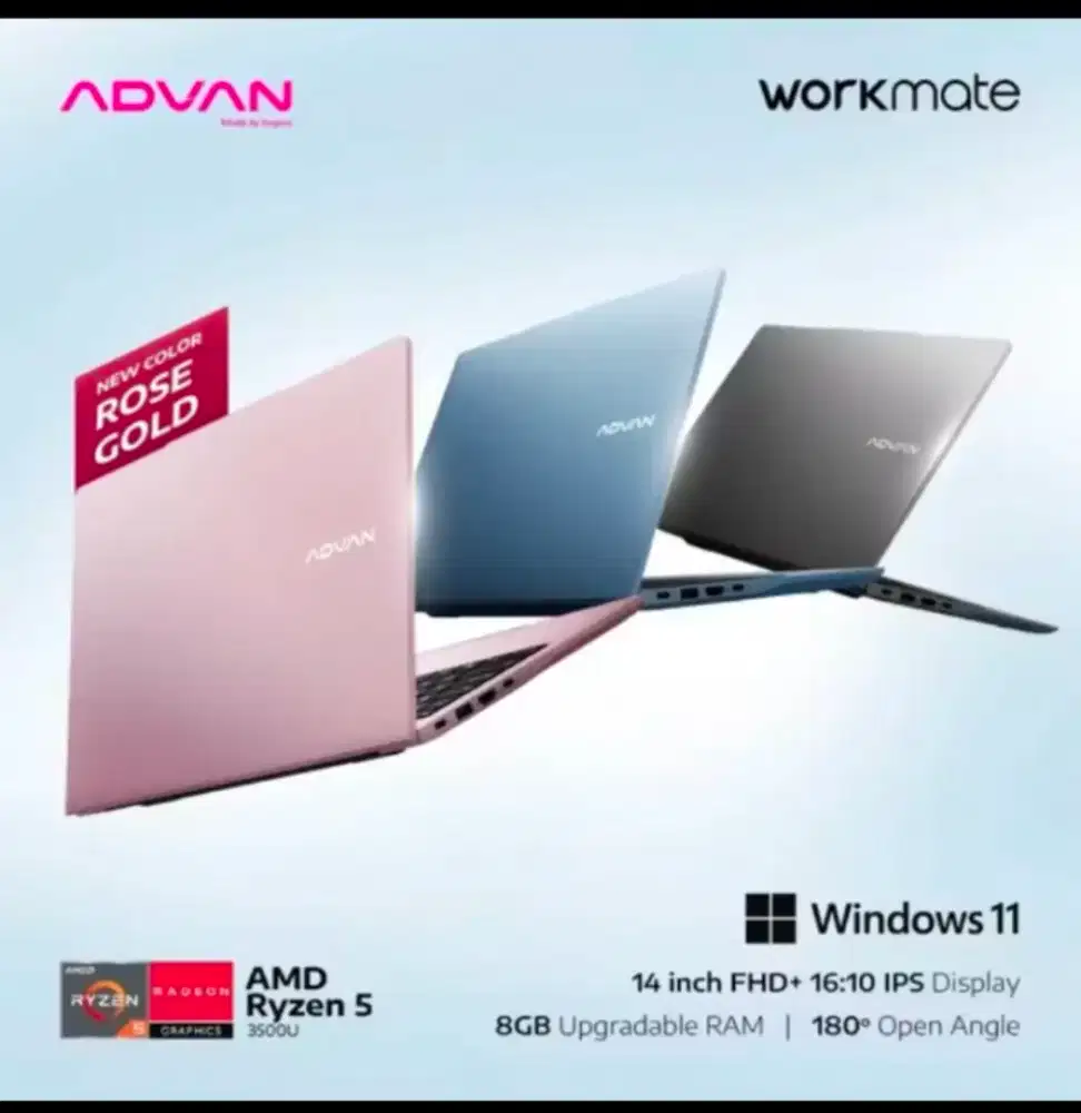 ADVAN WORKMATE 14 AMD RYZEN 5 3500U 8GB 256GB 14.0 WUXGA WINDOWS 11