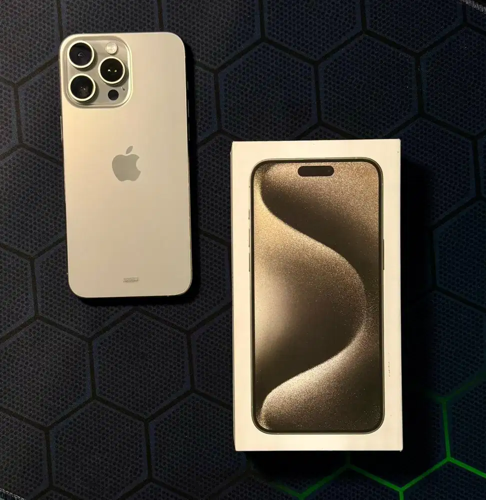 iPhone 15 Pro Max 256gb Natural Titanium Garansi Resmi iBox