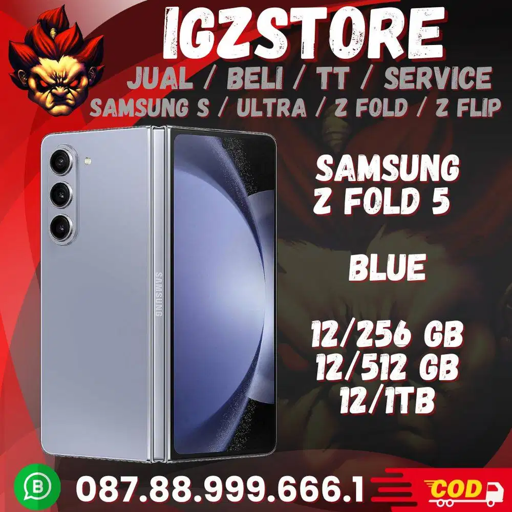 Samsung Z FOLD 5 12/256/512 Blue SEIN Fullset Super Mulus No Minus