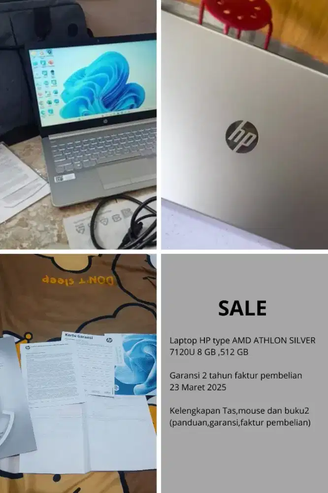 Jual Laptop HP AMD Athlon Gold 3150U