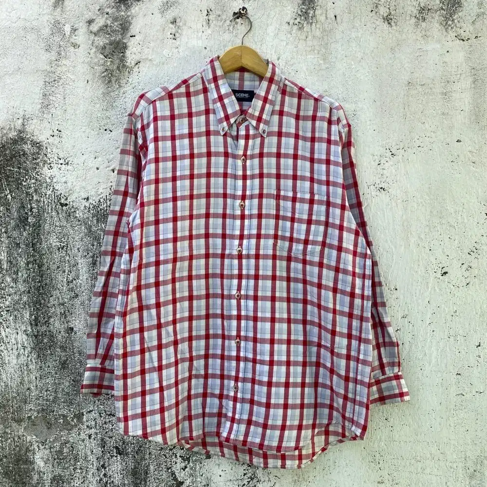 Flanel Scene - Size LL fit XL - Baju Kemeja Flannel