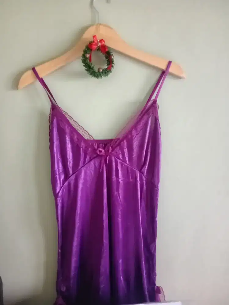 Baju tidur ungu + Gift