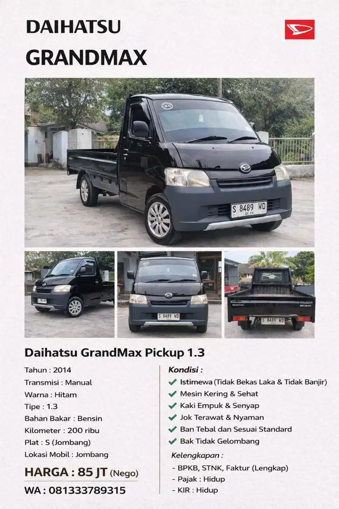 Grandmax Pickup 1.3 2014