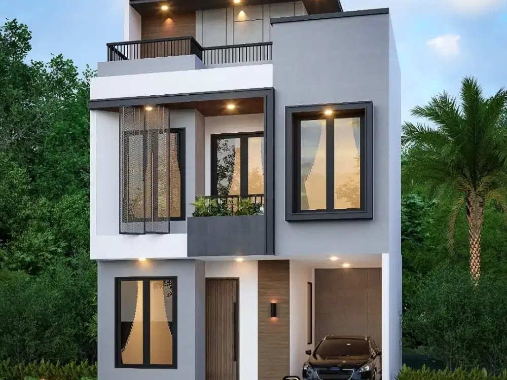 RUMAH BARU MURAH 850 JUTA 3 LANTAI KONSEP MODERN MINIMALIS CLUSTER STRATEGIS DI  JAGAKARSA JAKSEL