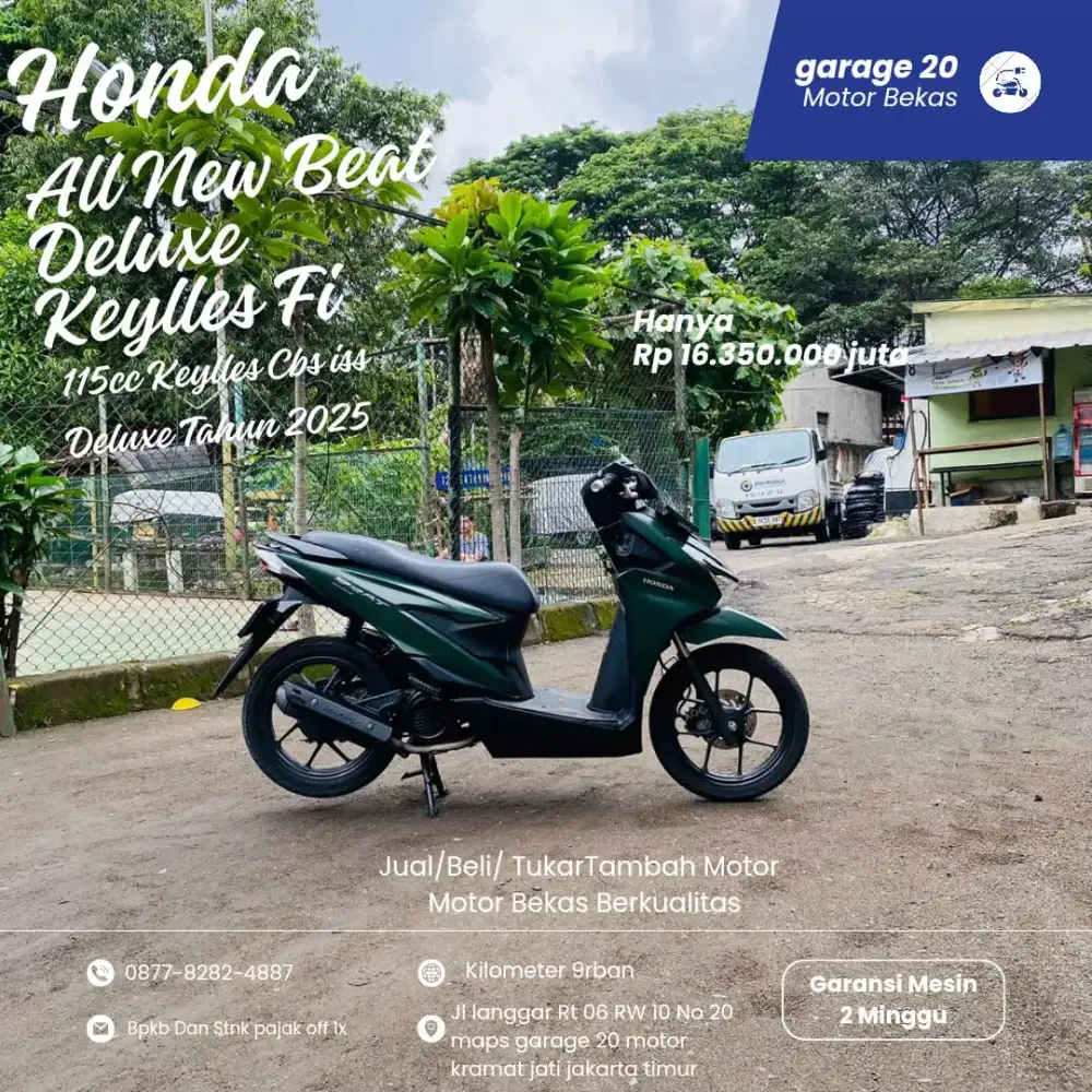 Honda All New Beat Deluxe 110cc Cbs iss Esp Fi keylles Tahun 2025