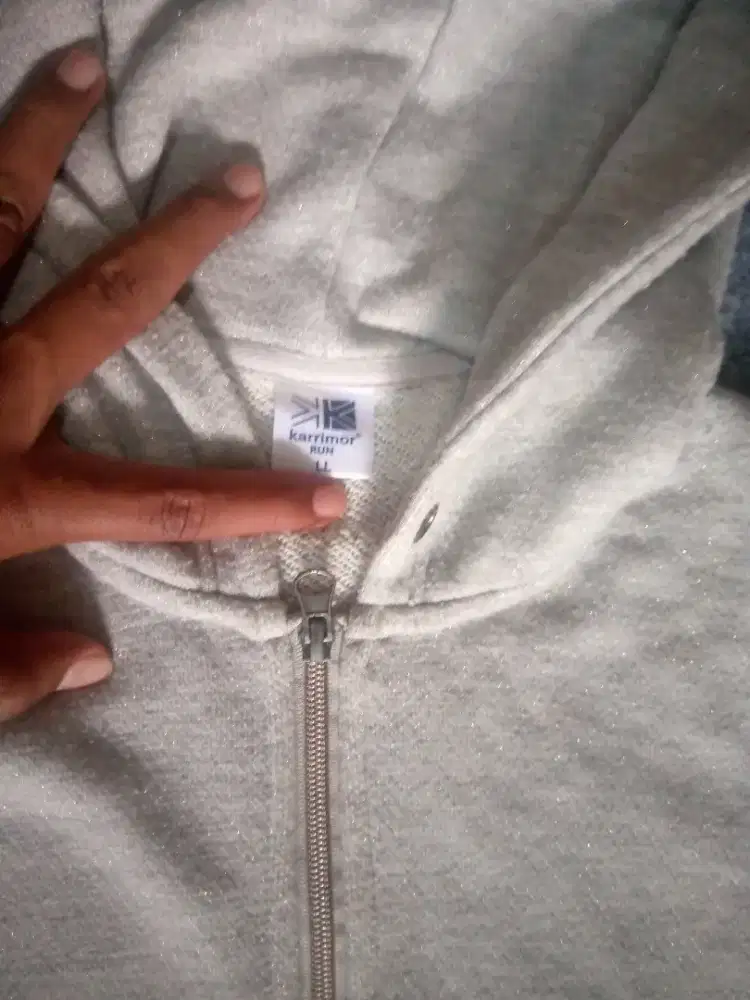 Jaket Hoodie Karrimor Run LL Original | Kilauan Mutiara | Second Mulus