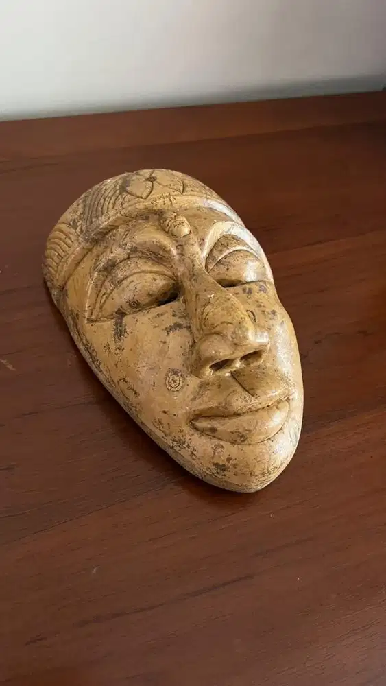 Topeng Hias Etnik – Keramik/Terakota (Antik Look)