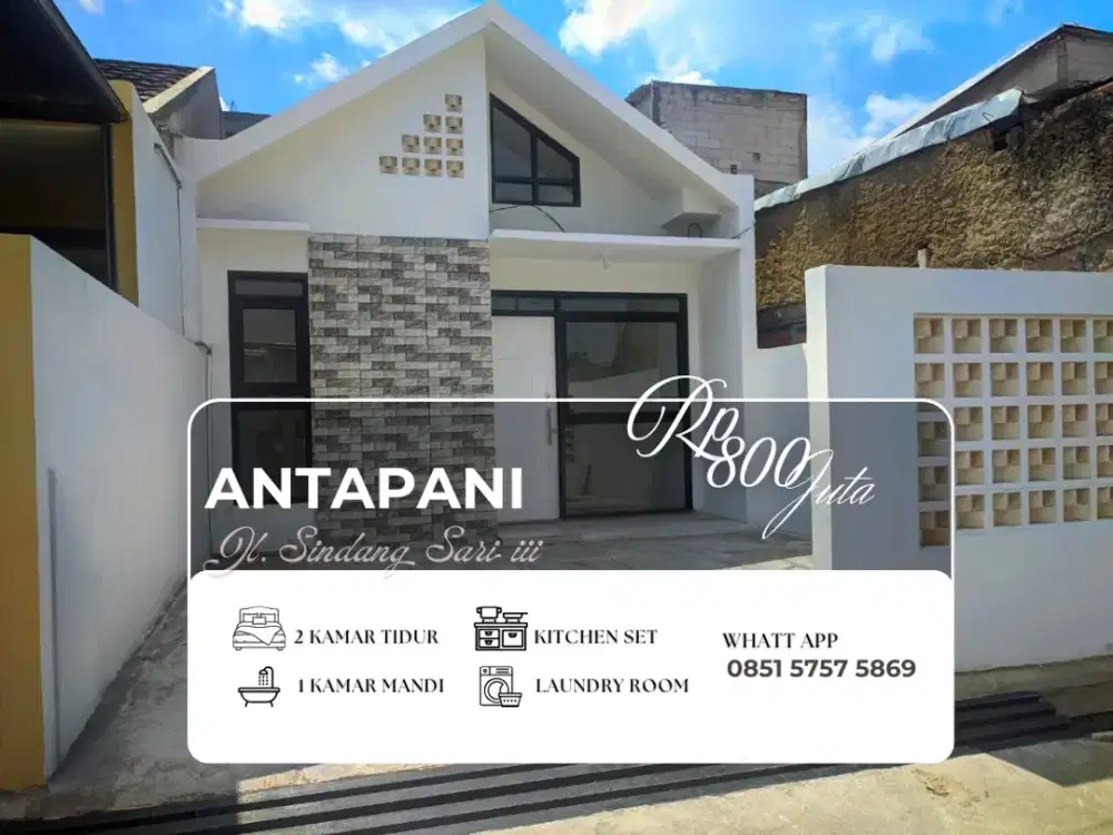 Rumah Baru Minimalis Antapani Lingkungan Tenang & Strategis