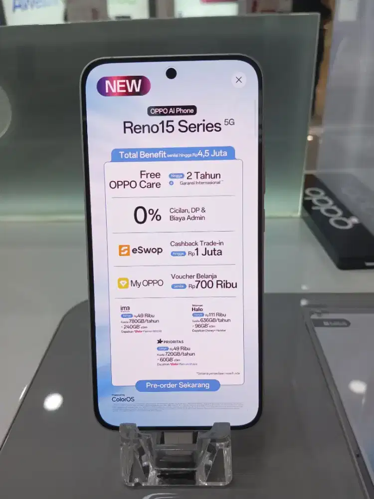 Cicilan Oppo Reno15 5G pakai home credit pasti dapat gratis 2x cicilan