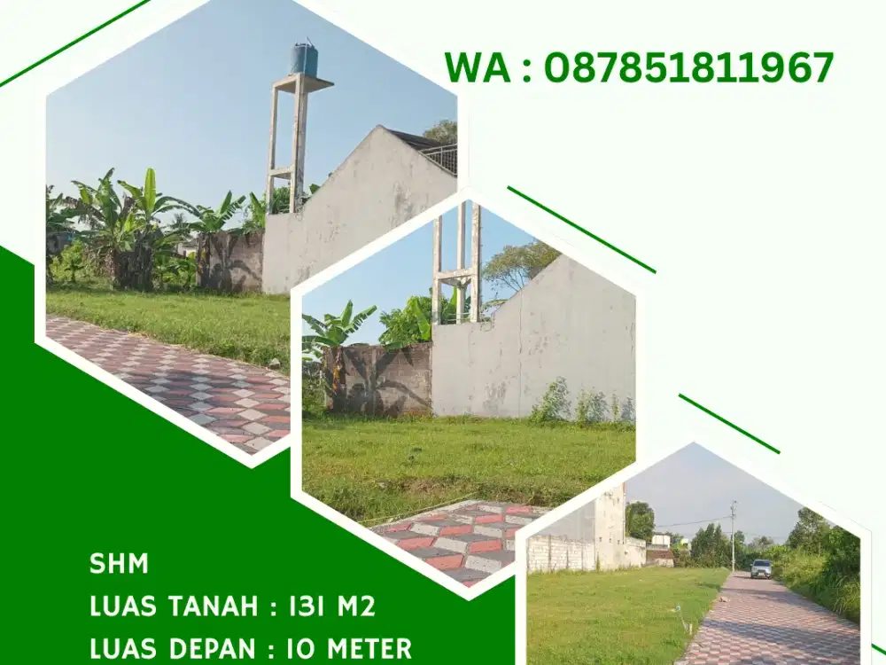 Tanah Jogja 3 Menit Kampus UNRIYO Maguwoharjo