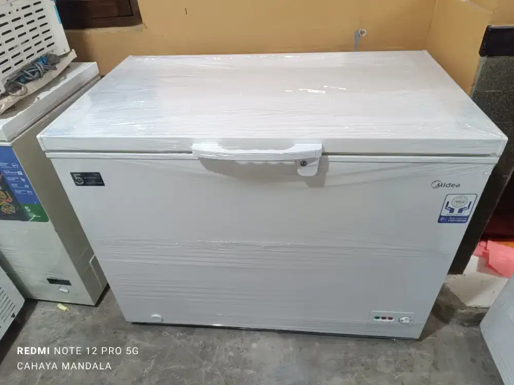 Midea frezeer box 350 liter ori mulus 90%