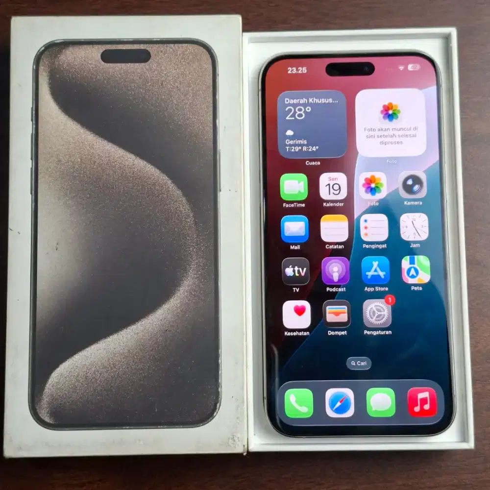 iPhone 15 PRO [ Natural Titanium ] 128GB Garansi Resmi EX iBox