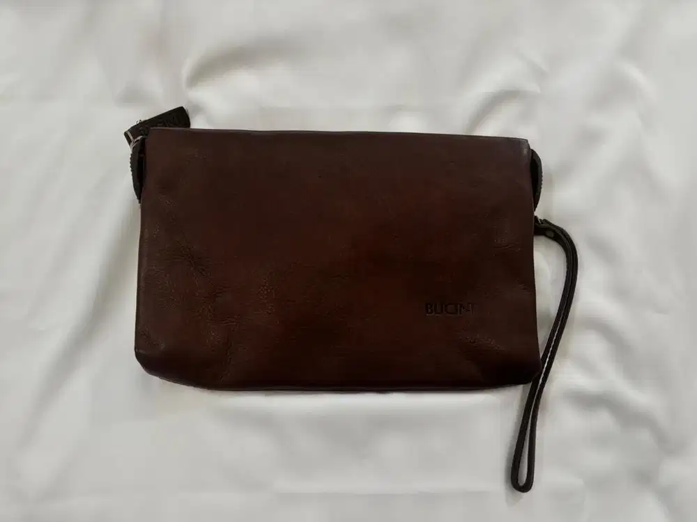 Preloved Bucini Leather Clutch