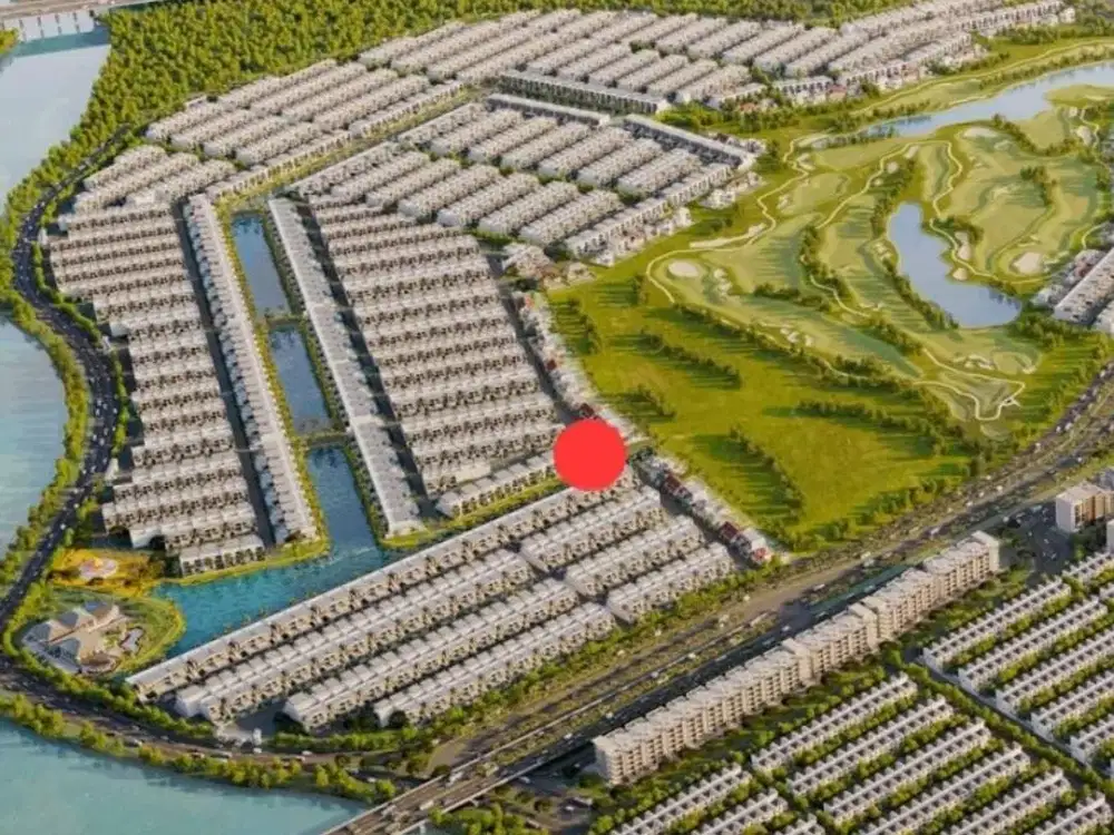 Kavling Residensial Hoek Permata Golf PIK 2 450m2 15x30 View Danau Siap Bangun