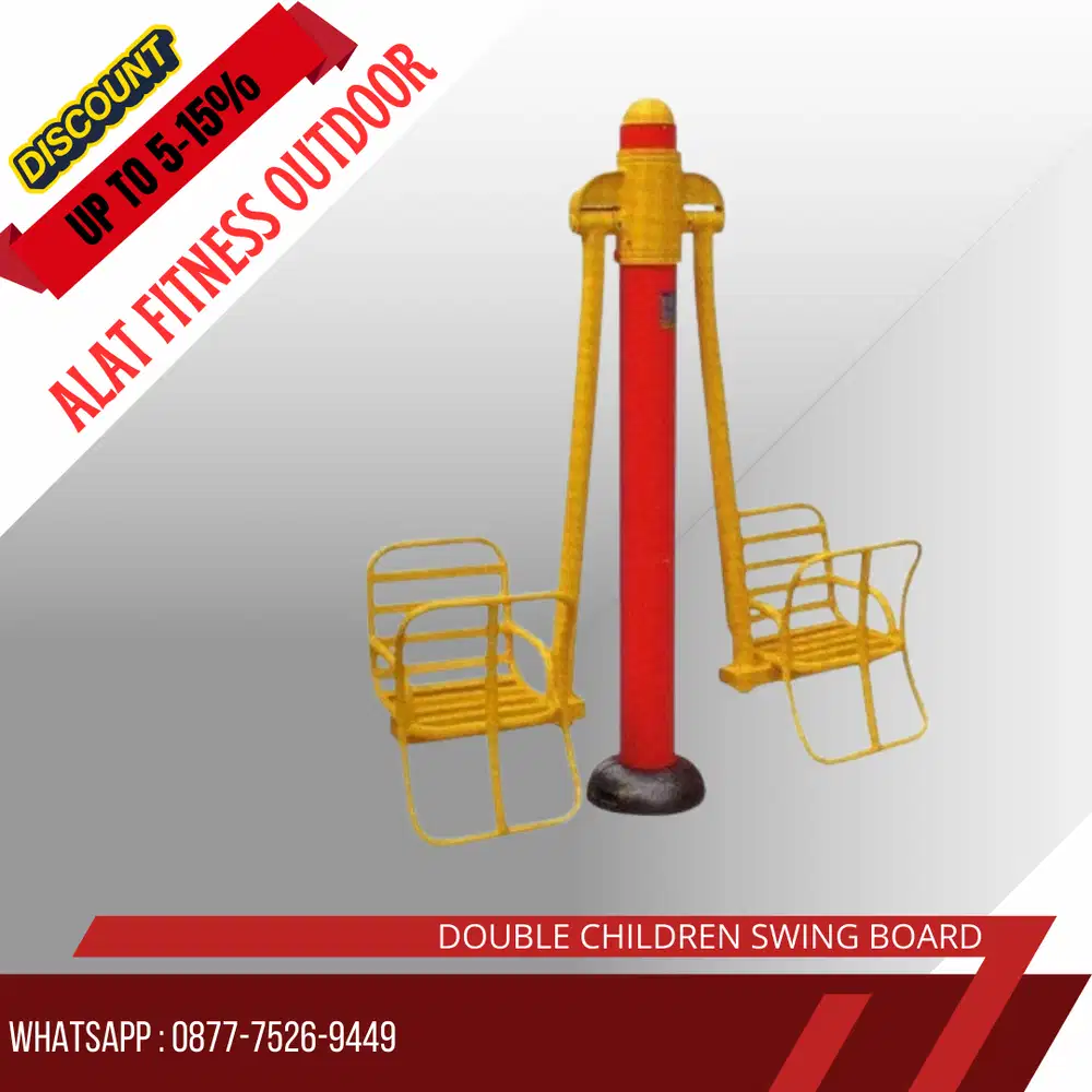 Double Children Swing Alat Olahraga Fitness outdoor Taman