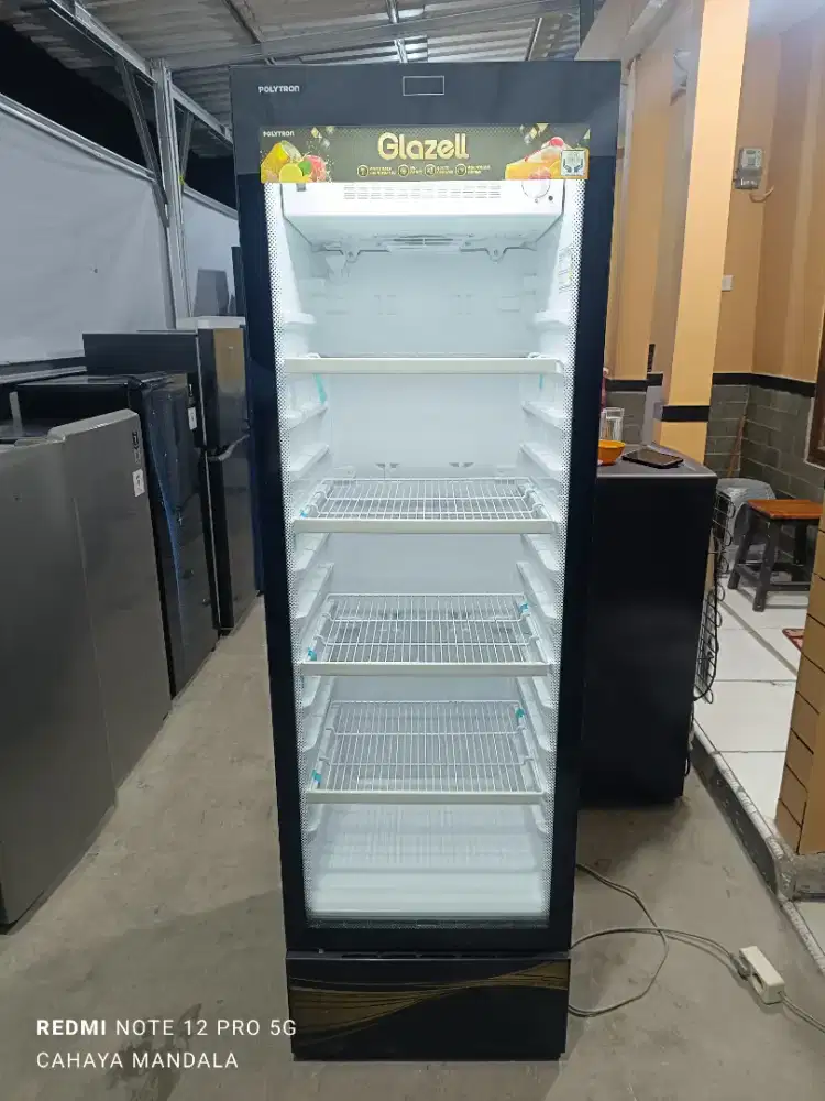 Polytron show case no frost  290 liter 5 tahap ori mulus