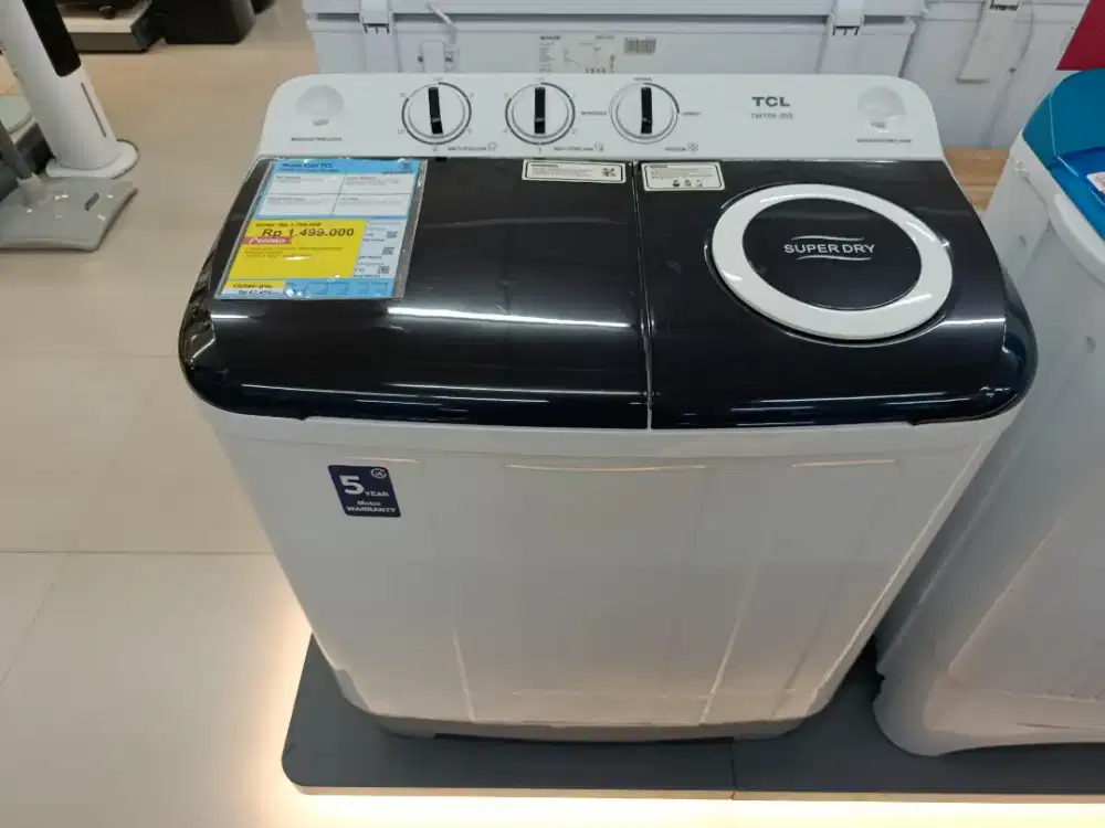 Mesin Cuci 2 Tabung TCL 8 KG Cicilan Tanpa DP Gratis 3x Cicilan