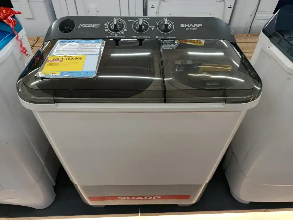 Mesin Cuci 2 Tabung Sharp 6 KG Cicilan Tanpa DP Gratis Hingga 3x Bulan