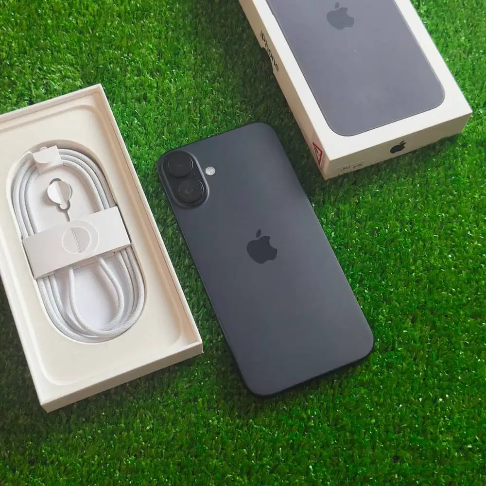 iPhone 16 plus 128Gb Black Bh 100% Kondisi 98% Mulus Garansi 26 apr 26