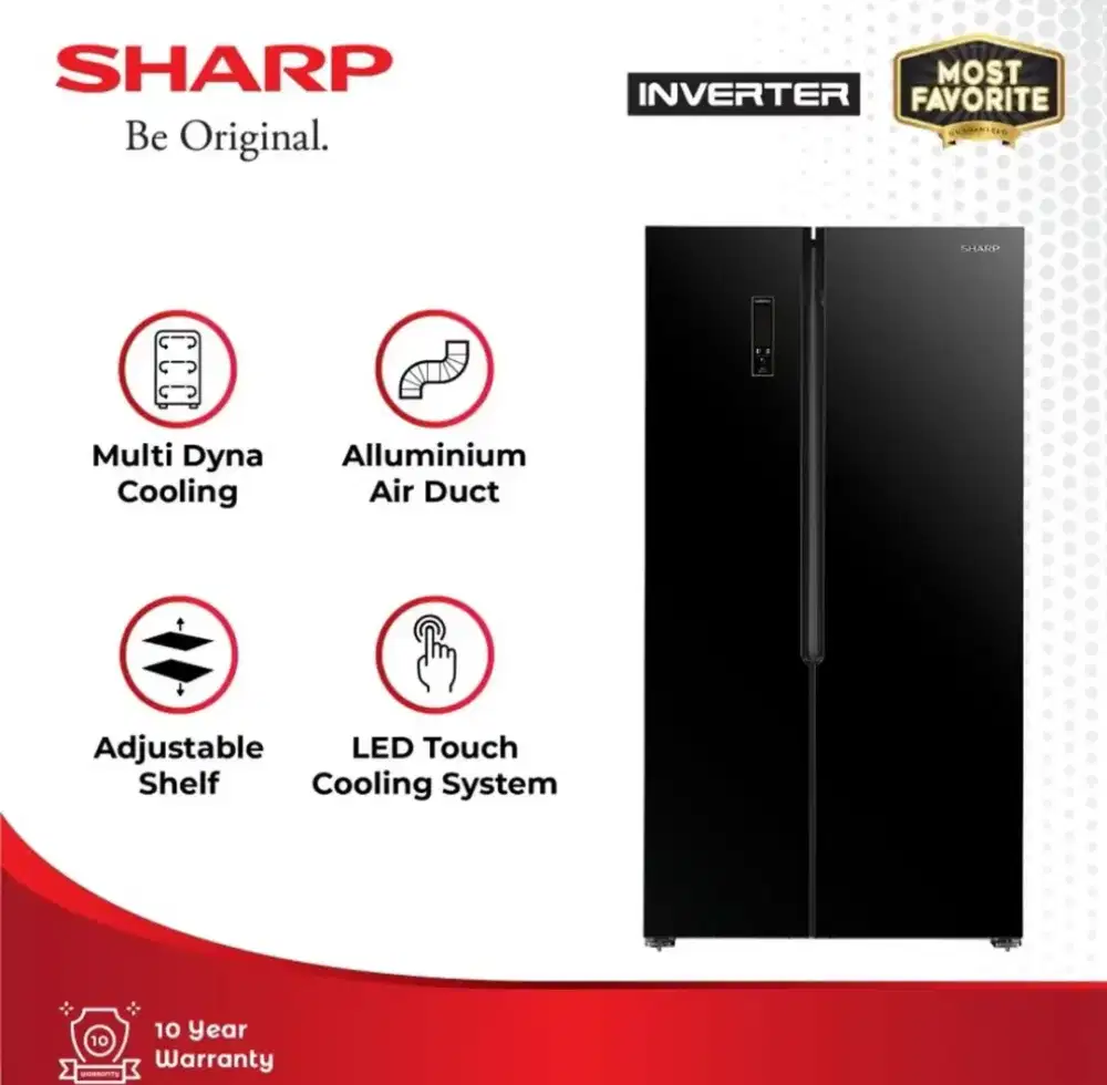 Kulkas Side by side Sharp Promo Cicilan bunga ringan d Atlanta Mataram