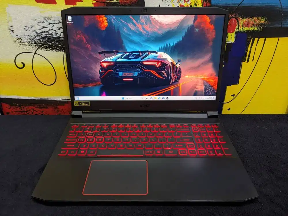 Laptop Gaming Acer Nitro 5 Core i7 Gen 10 8/256 RTX 3050 Ti Siap Pakai