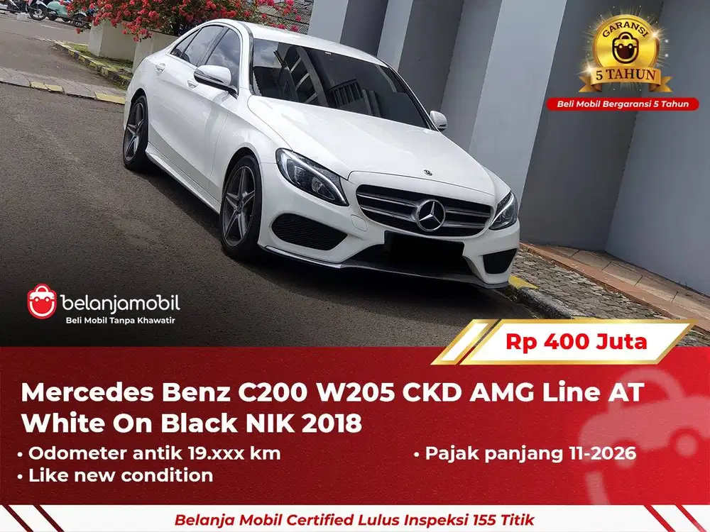 [ GARANSI 5TH ] Mercedes Benz Mercy C200 C 200 W205 AMG Line 2018/2019