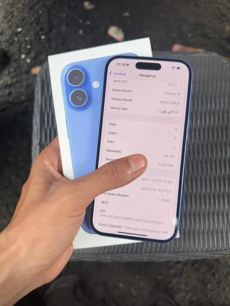 iPhone 16 128gb Resmi indonesia iBox PA/A